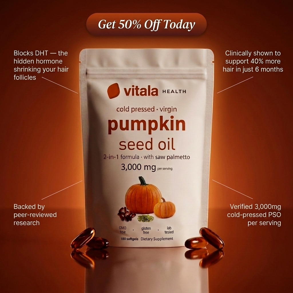 Vitala Pumpkin Seed Oil - Support Your Hair Naturally