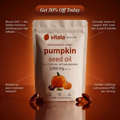 Vitala Pumpkin Seed Oil - Support Your Hair Naturally