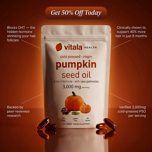 Vitala Pumpkin Seed Oil - Support Your Hair Naturally