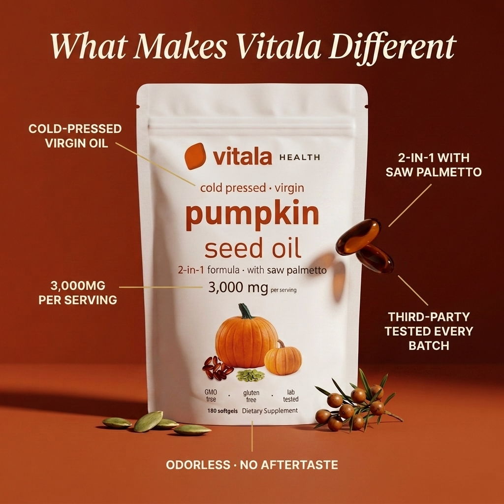 Vitala Pumpkin Seed Oil - Support Your Hair Naturally