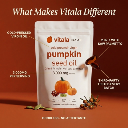 Vitala Pumpkin Seed Oil - Support Your Hair Naturally